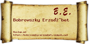 Bobrovszky Erzsébet névjegykártya