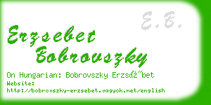 erzsebet bobrovszky business card